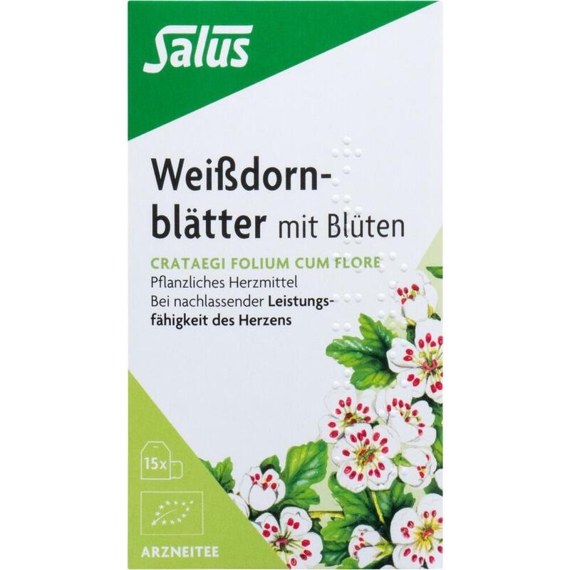 WEISSDORNBLÄTTER m.Blüten Arzneitee Bio Salus Fbtl