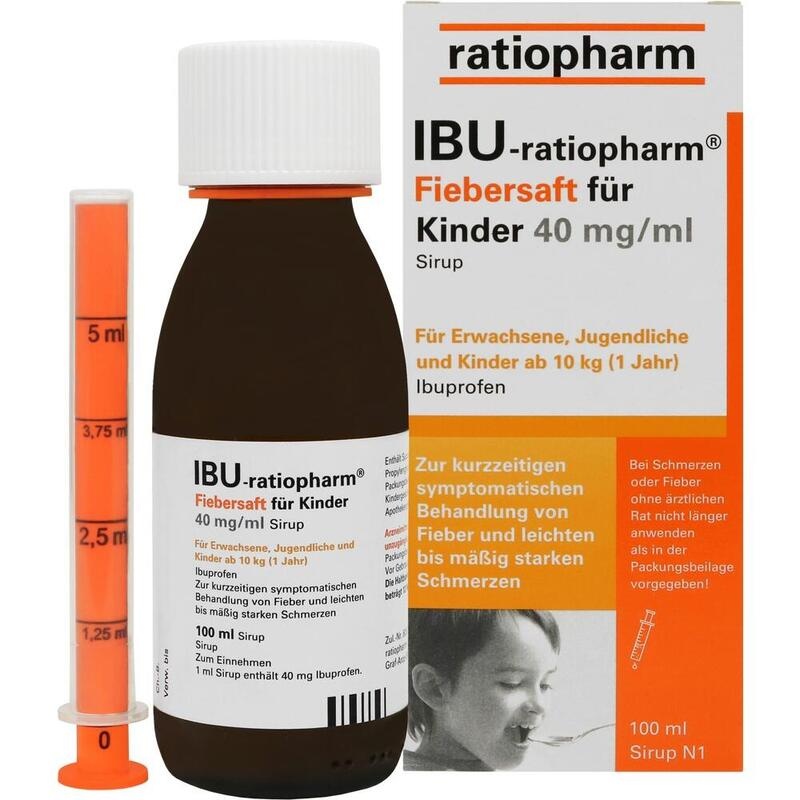 IBU-RATIOPHARM Fiebersaft für Kinder 40 mg/ml