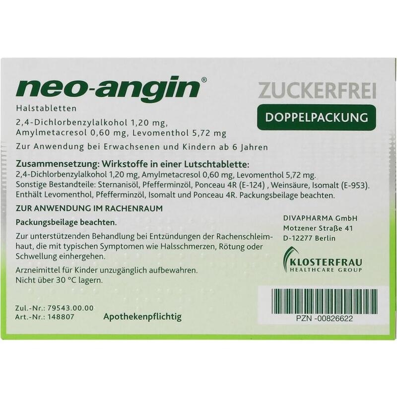 NEO-ANGIN Halstabletten zuckerfrei