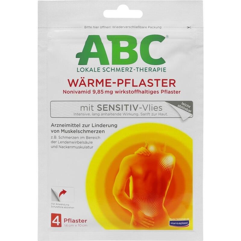ABC Wärme-Pflaster sensitive-Vlies Hansaplast med