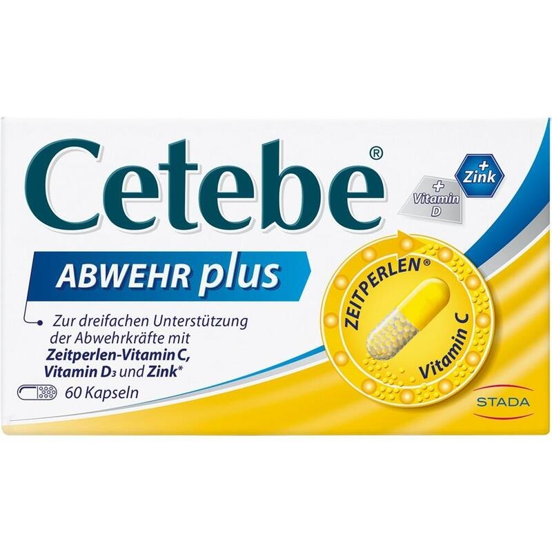 CETEBE ABWEHR plus Vitamin C+Vitamin D3+Zink Kaps.