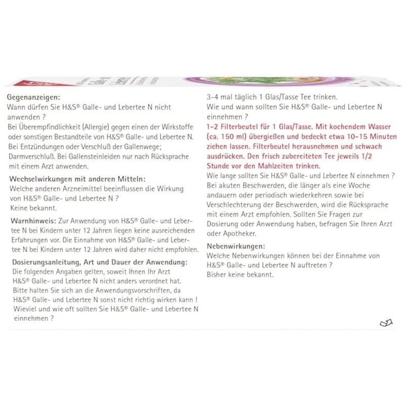 H&S Galle- und Lebertee N Filterbeutel