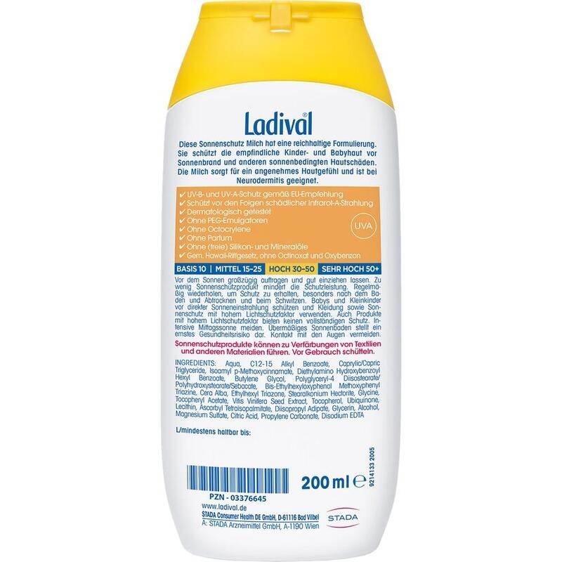 LADIVAL Kinder Sonnenmilch LSF 30