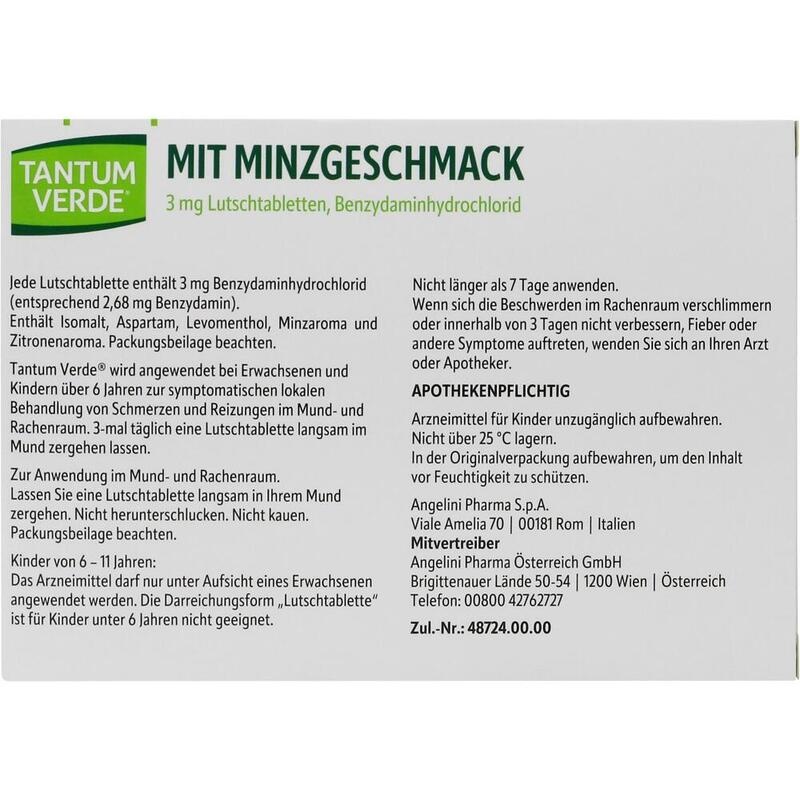 TANTUM VERDE 3 mg Lutschtabl.m.Minzgeschmack