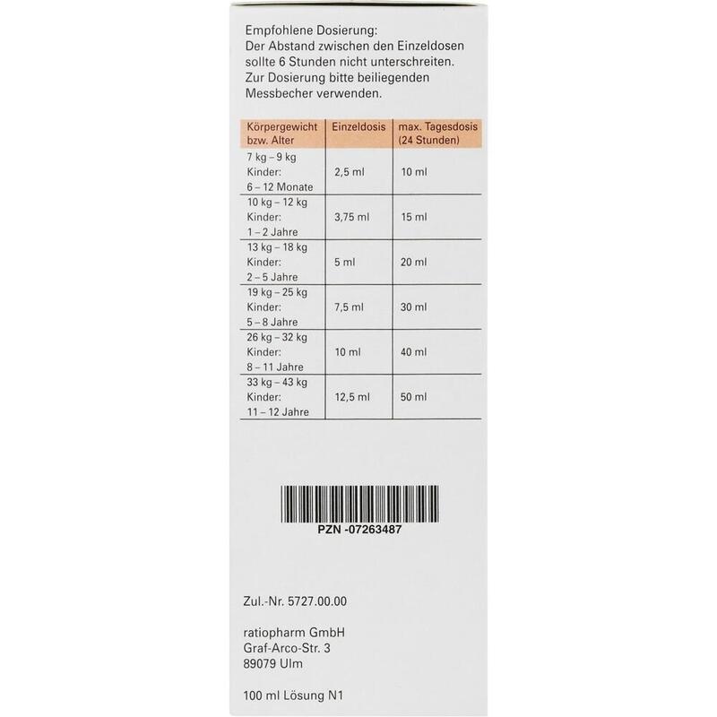 PARACETAMOL-ratiopharm Lösung