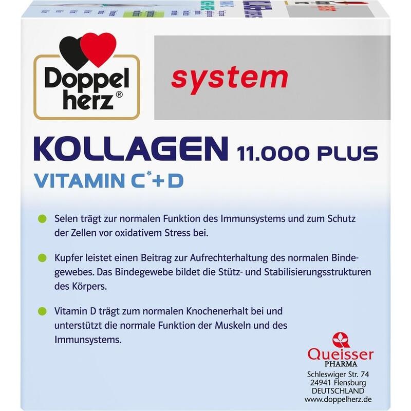 DOPPELHERZ Kollagen 11.000 Plus system Ampullen