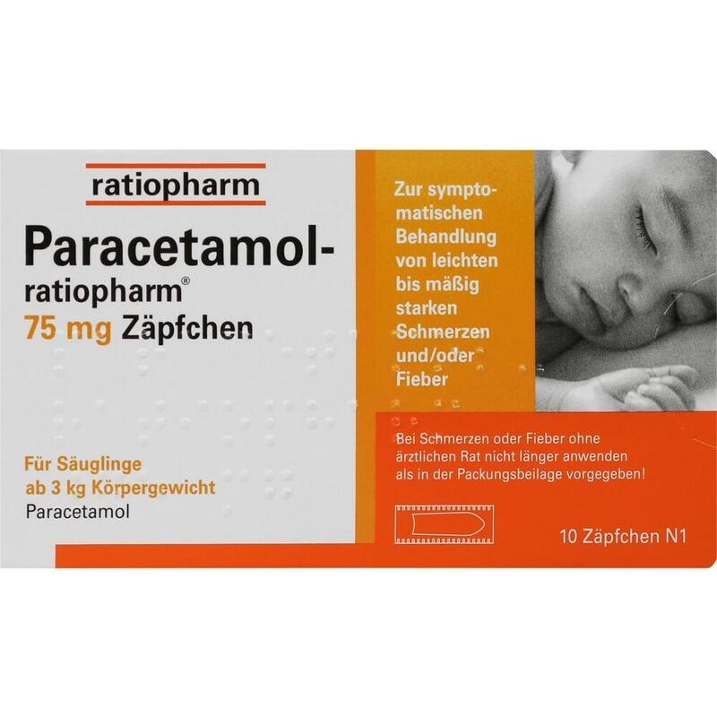 PARACETAMOL-ratiopharm 75 mg Zäpfchen