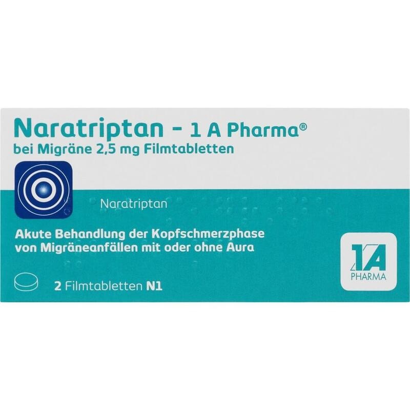 NARATRIPTAN-1A Pharma bei Migräne 2,5 mg Filmtabl.