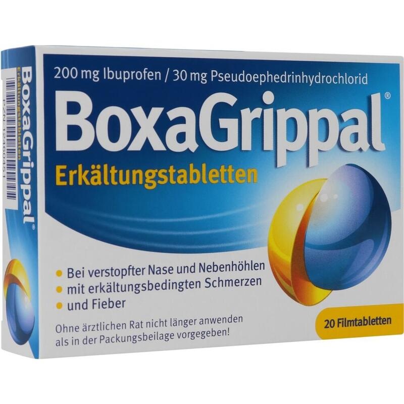 BOXAGRIPPAL Erkältungstabletten 200 mg/30 mg FTA