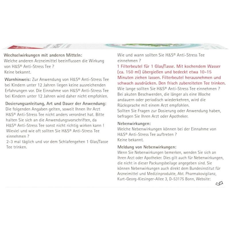 H&S Anti-Stress Tee Filterbeutel