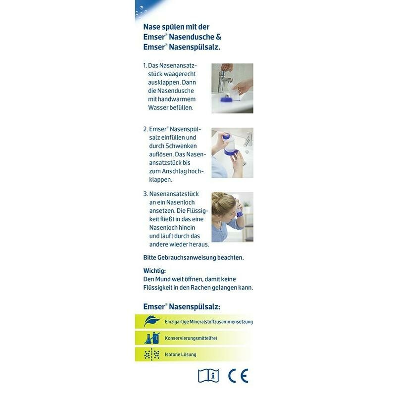 EMSER Nasendusche mit 4 Btl.Nasenspülsalz