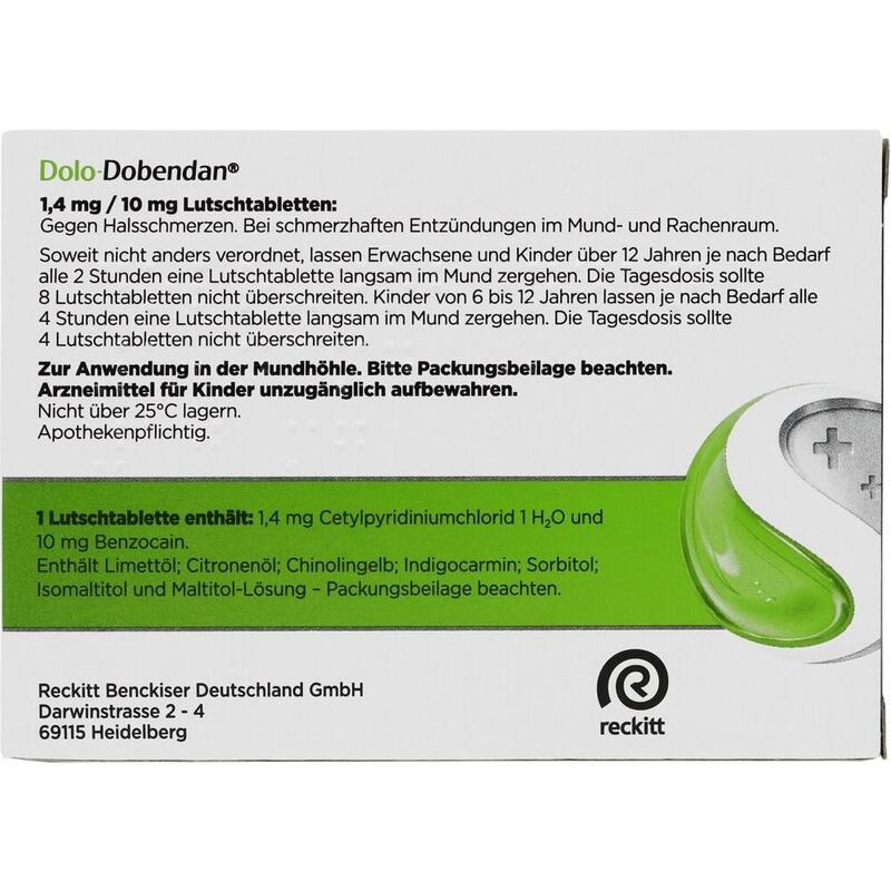 DOLO-DOBENDAN 1,4 mg/10 mg Lutschtabletten