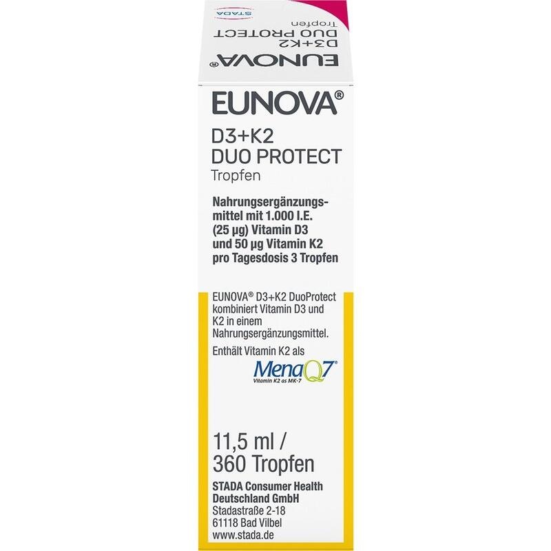 EUNOVA DuoProtect D3+K2 1000 I.E./50 μg Tropfen