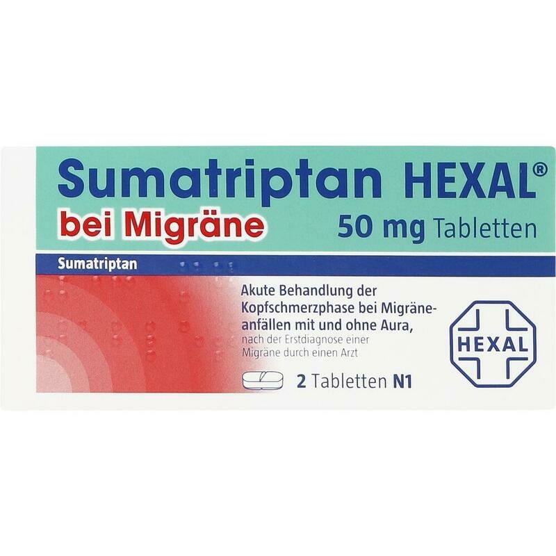 SUMATRIPTAN HEXAL bei Migräne 50 mg Tabletten
