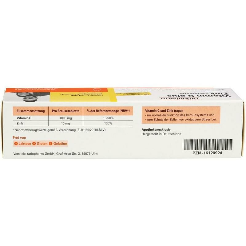 VITAMIN C PLUS Zink-ratiopharm Brausetabletten