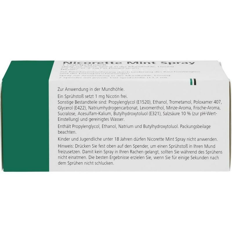 NICORETTE Mint Spray 1 mg/Sprühstoß