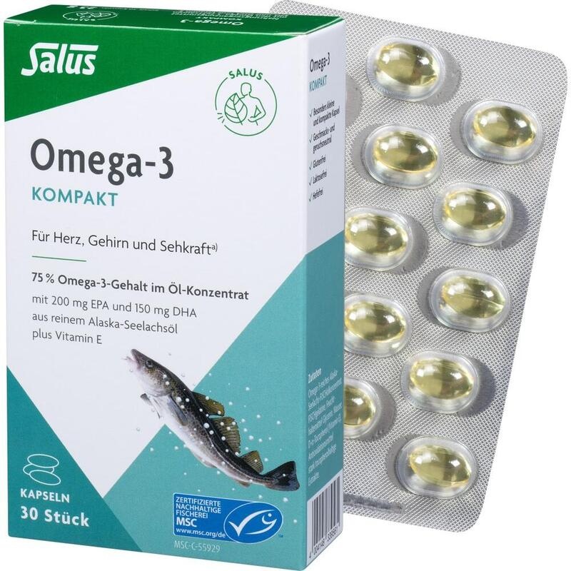 OMEGA-3 KOMPAKT aus reinem Alaska-Seelachsöl Salus