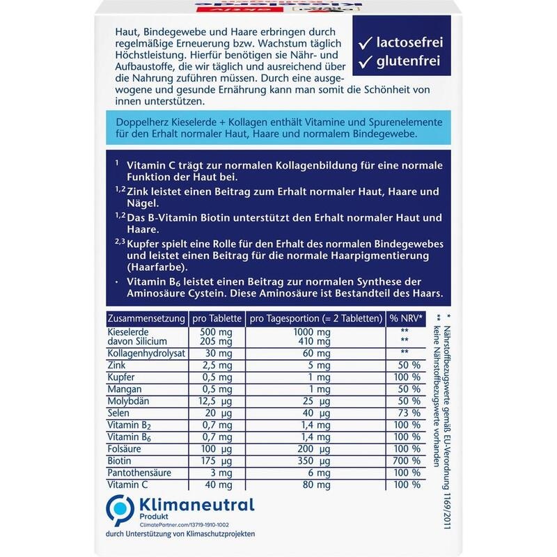 DOPPELHERZ Kieselerde+Kollagen Tabletten
