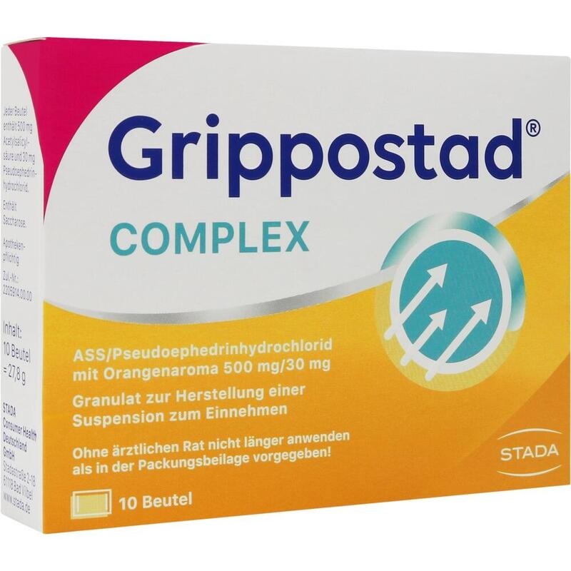 GRIPPOSTAD Complex ASS/Pseudoeph.500/30 mg Orange