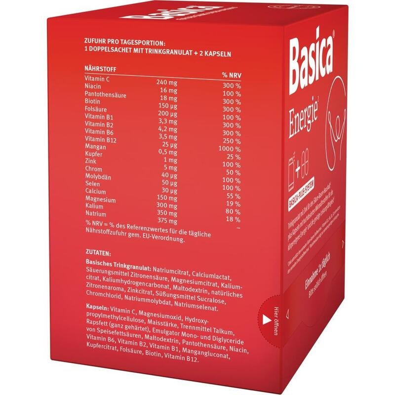 BASICA Energie Trinkgranulat+Kapseln f.30 Tage Kpg