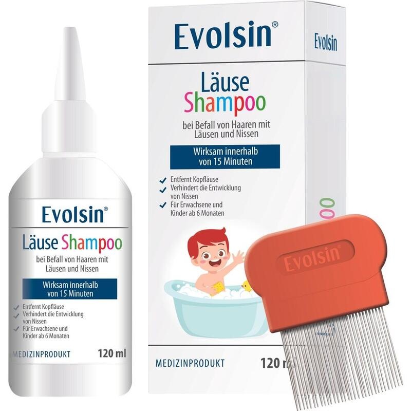 EVOLSIN Läuseshampoo mit Läusekamm