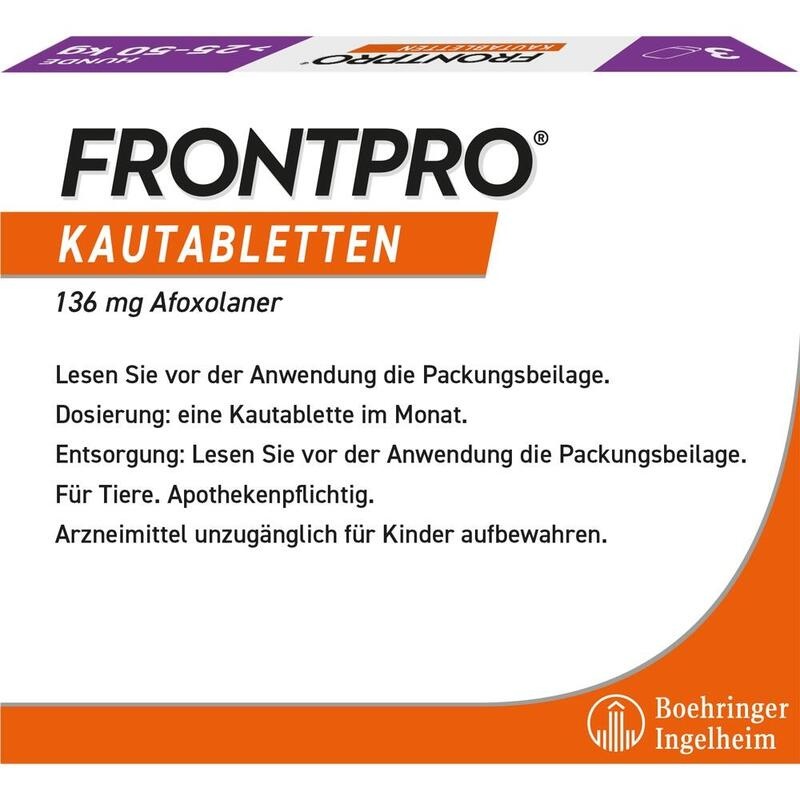 FRONTPRO 136 mg Kautabletten f.Hunde >25-50 kg