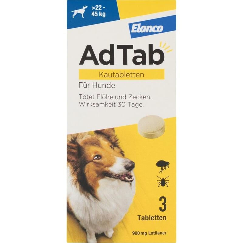ADTAB 900 mg Kautabletten für Hunde >22-45 kg
