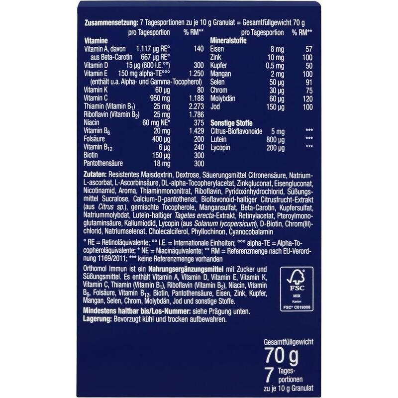 ORTHOMOL Immun Granulat Beutel